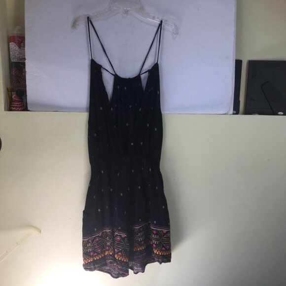H&M COACHELLA Romper Shorts Festival Aztec Tribal Print Straps Jumpsuit Print 10 - Picture 2 of 16